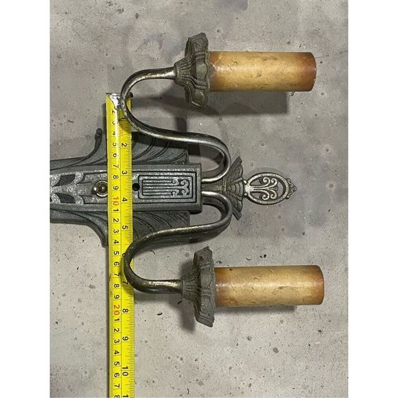 Antique Art Deco 2 Light Wall Sconce for repair - Picture 6 of 8
